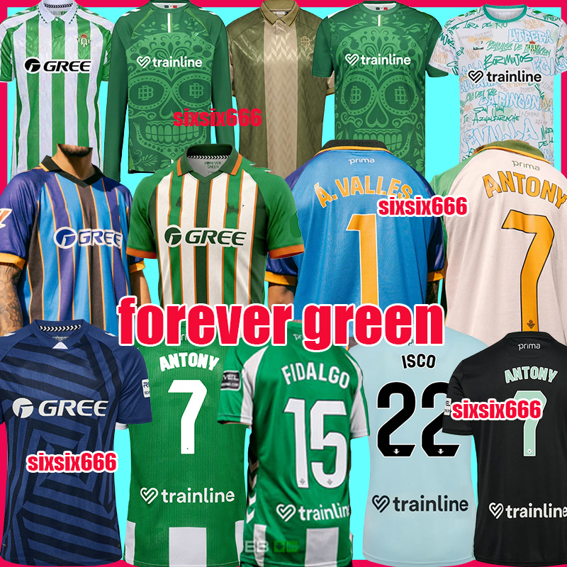 Real Betis 25 26 jersey camiseta Betis ANTONY betis soccer Jerseys 2025 2026 Betis jersey futbol ISCO football Kids Equipments FIDALGO forever green long sleeve