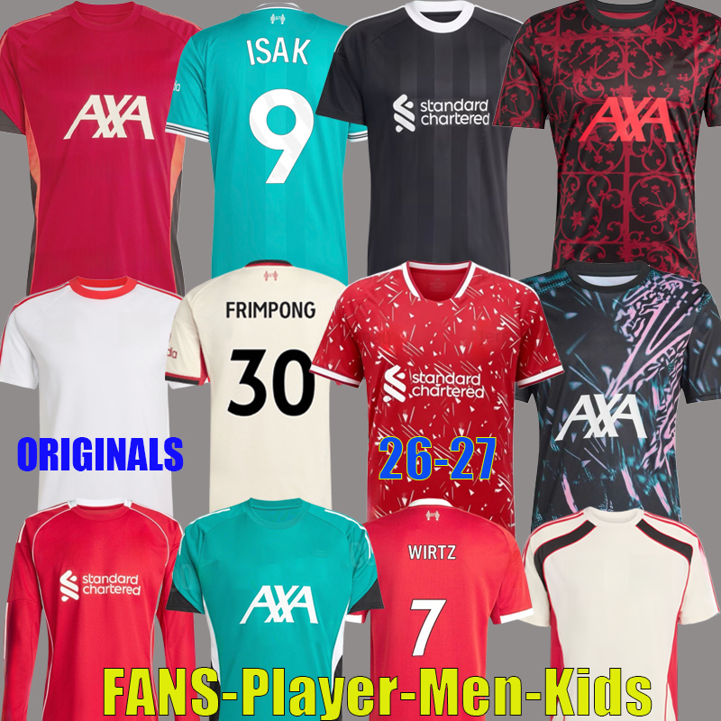 2025 2026 DIOGO J. WIRTZ KERKEZ FRIMPONG Soccer Jerseys 25 26 Kit Football Shirt Fans Player Home Away thrid maillot de Foot men kids football kits tops originals