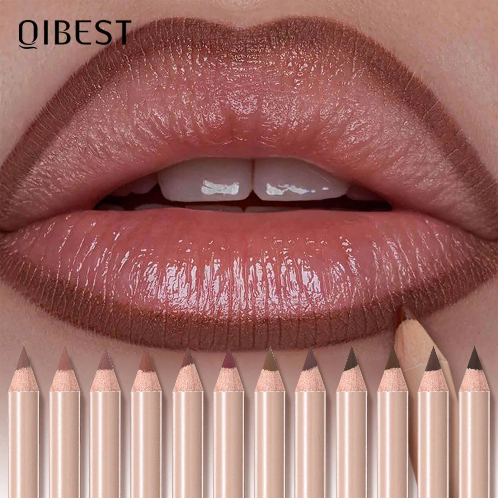 12Color Matte Lipstick Lipliner Set Nude Soft Matte Lip Liner Set Non-Drying Waterproof Plumping Outline The Lips Contour Makeup 260126