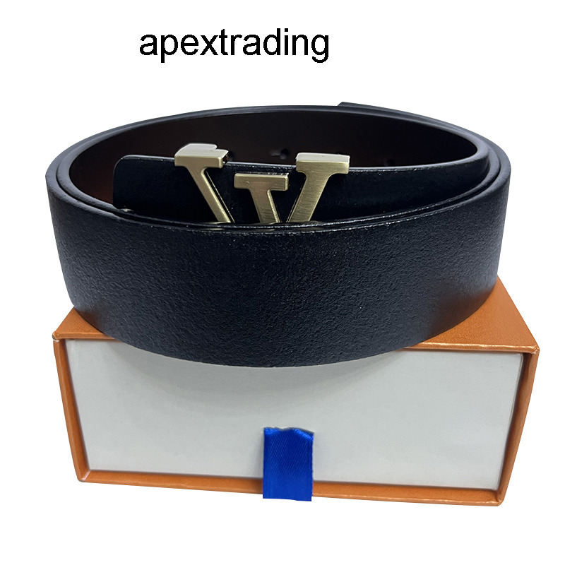 louis vuittonbelt louisvuittion louievuitton Designer Luxury With box Fashion Womens Belt men designers Leather Waistband Black Brown Cowhide Belts Women C W 7Y2V