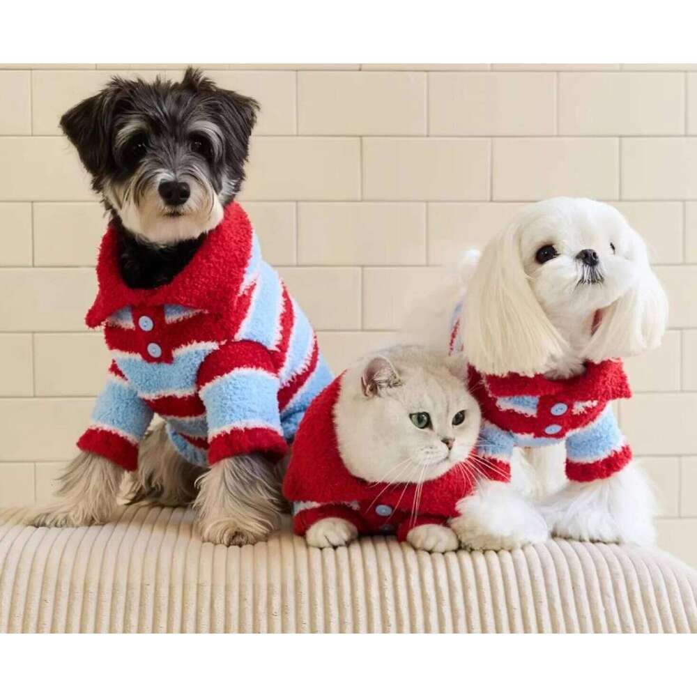 Famous brand Autumn and Winter Pet Dot Little Flower Sweater Comfortable Warm Dog Teddy Cat Clothing Puppy Clothes for Small Dogs pupakaIK