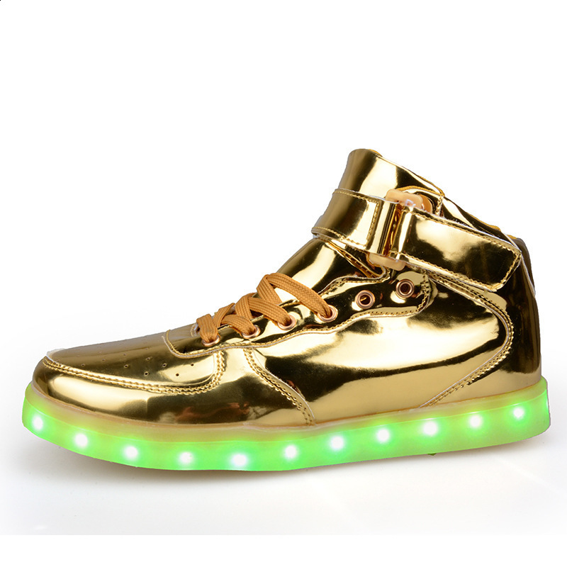 UncleJerry New LED Shoes Fiber Optic Shoes for girls boys men women USB Charging light up shoe for Adult Glowing Running Sneaker 201130