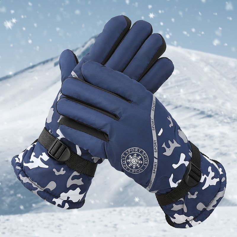 Cotton gloves with fleece lining thickened for winter cycling warm and windproof gloves for men suitable for motorcycles and electric scooters 230816