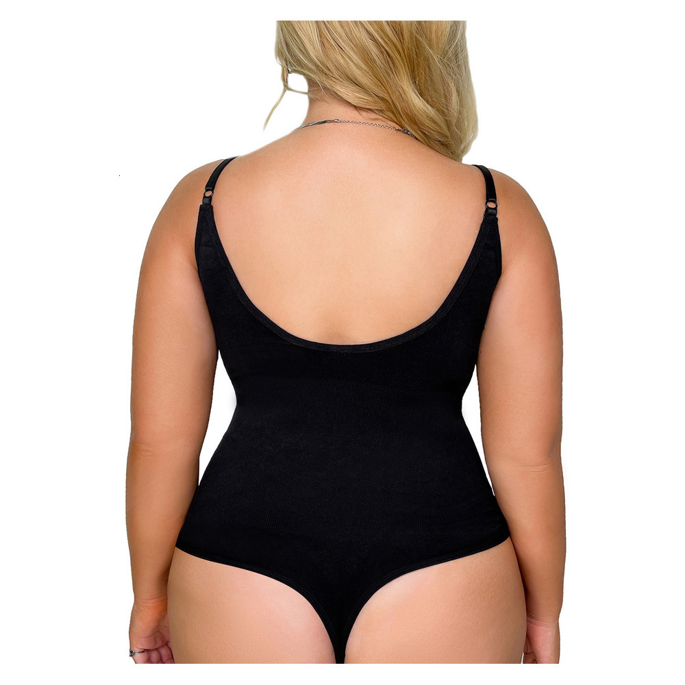 Thin European And American Plus-Size Seamless Shapewear Bodysuit With Butt-Lifting Effect, Women's Camisole Tummy Control One-Piece Garment - view 4