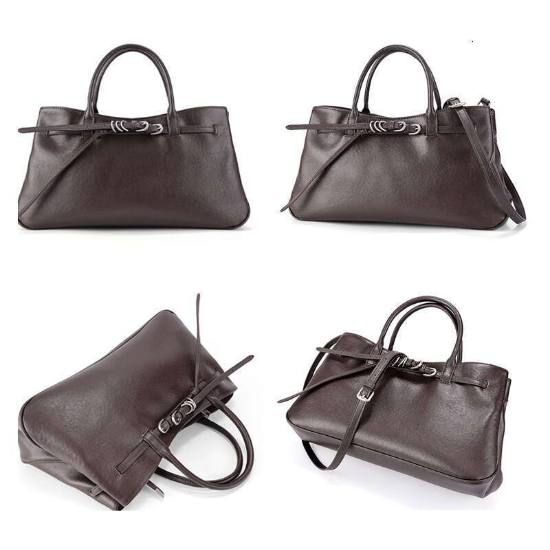 Luxury Shoulder Bags Totes Genuine Leather Vintage Large Capacity Handbag Commuter For Women Winter New Simple Tote Single Underarm Bag SENYY