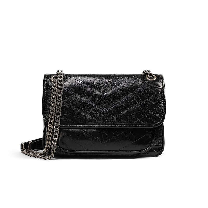 Luxury Shoulder Bags Totes New Niche High End Single Fashion Chain Burst Pattern Top Layer Cowhide Crossbody Bag For Women SENYY
