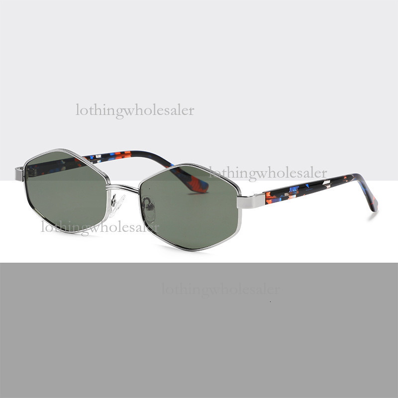 2026 Designer Glasses Luxury Board Diamond Metal Multi Sided Narrow Frame Sunglasses Fashion Anti UV Female Polarized Outdoor Glasses Wholesale