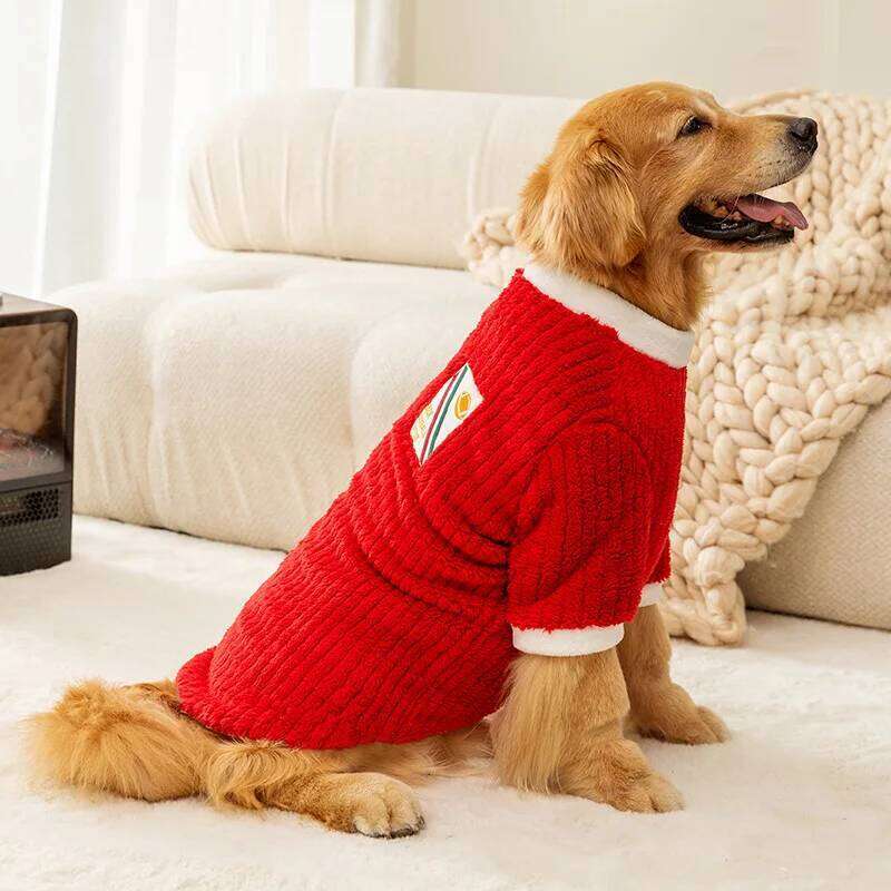 Famous brand for Large Fleece Hoodies Autumn Winter Pet Dog Pajamas Big Dogs Coat Golden Retriever Labrador Costumes pupakaIK