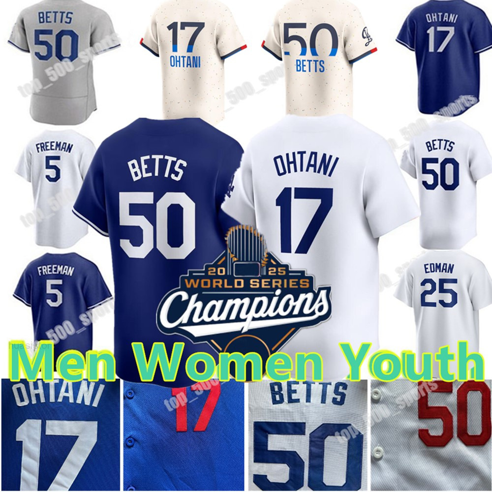 Custom LA Dodgers Shohei 17 Ohtani Mookie 50 Betts 18 Yamamoto Freddie 5 Freeman Max 13 Muncy Men Women Youth Baseball Jerseys