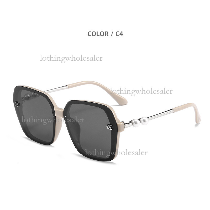 2026 Chanel Style Camellia Pearl Luxury Designer Sunglasses Fashion Luxury Polarized Women's Internet Celebrity Sunshade Outdoor Glasses Sports C