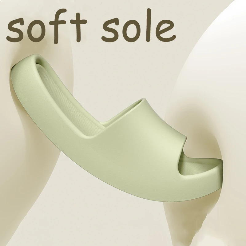 Thick Platform Pillow Slippers Women Lightweight Soft Sole Cloud Slides Woman Summer Non Slip Beach Sandals Eva Flip Flops 260209