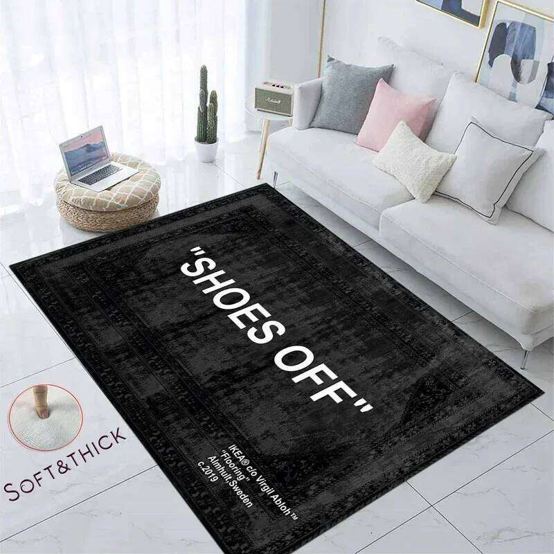 Off Shoes Hypebeast Living Room Bedroom Kitchen Bathroom Lightweight Rugs Washable Carpet Mat Home Decor 26H0211