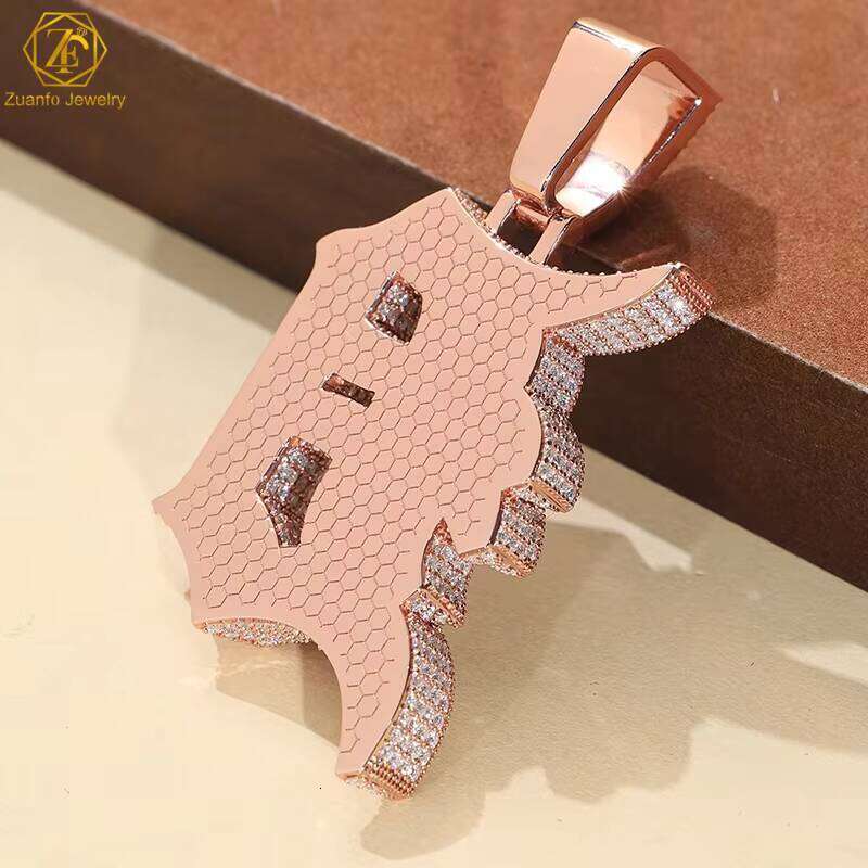 Factory Direct Customizable Moissanite Pendant Full Diamond VVS With 3D Custom Name Gold Plated Hip Hop Iced Jewelry For Men