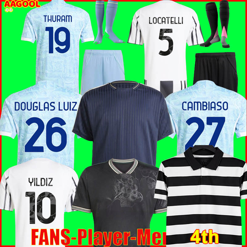 Juventues soccer jersey 25 26 football shirt Kit JUVE top men kids Player fourth 4th YILDIZ OPENDA BREMER 2025 2026 J.DAVID THURAM CAMBIASO VLAHOVIC F.CONCEICAO