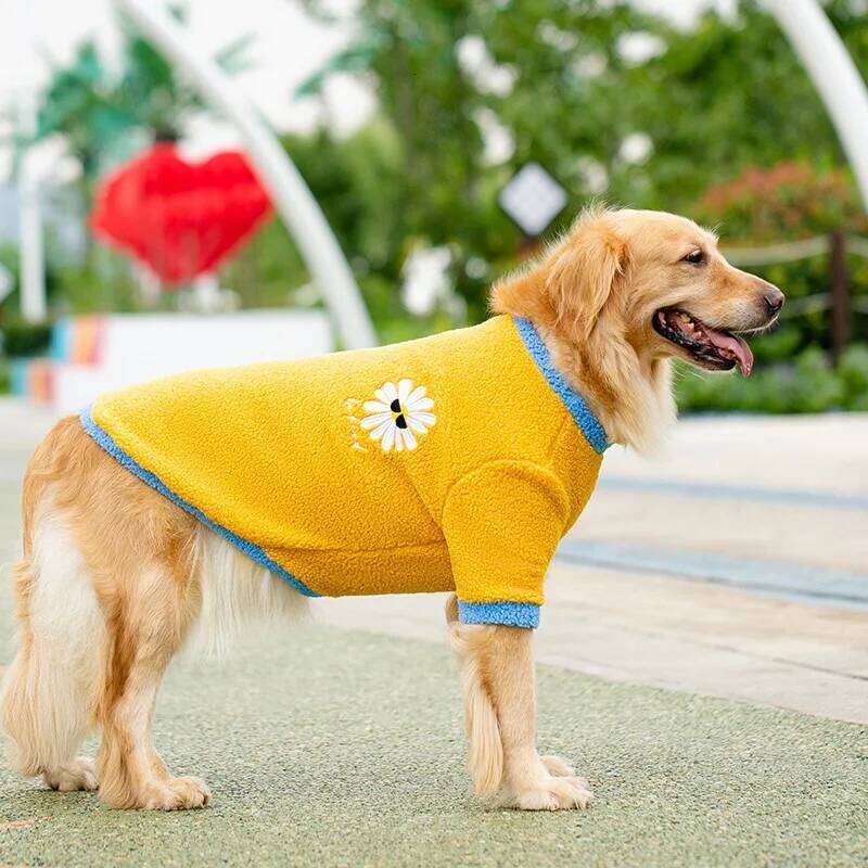 Famous brand for Large Fleece Hoodies Autumn Winter Pet Dog Pajamas Big Dogs Coat Golden Retriever Labrador Costumes pupakaIK