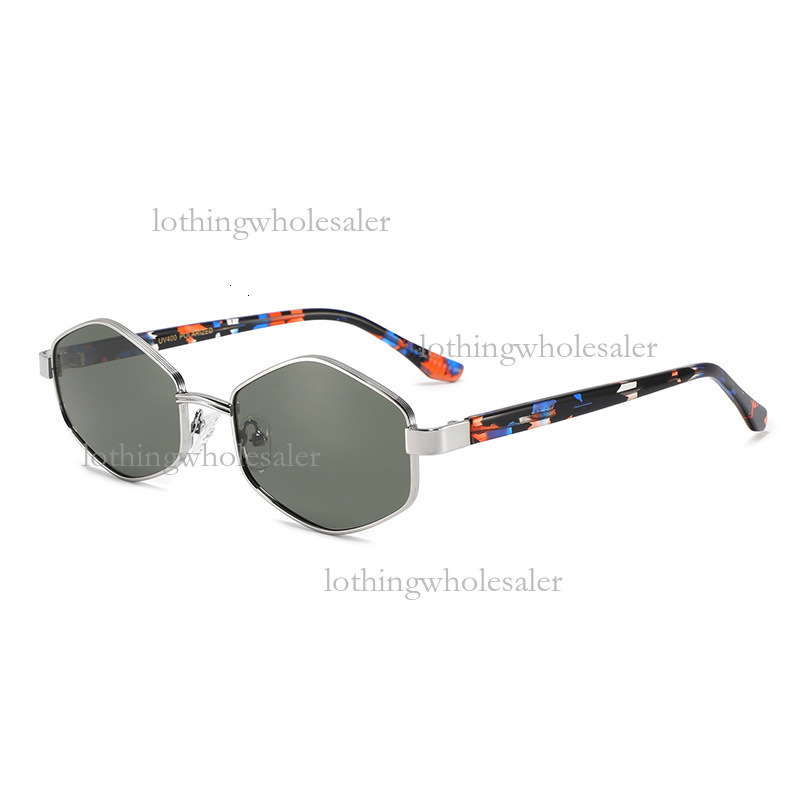 2026 Designer Glasses Luxury Board Diamond Metal Multi Sided Narrow Frame Sunglasses Fashion Anti UV Female Polarized Outdoor Glasses Wholesale
