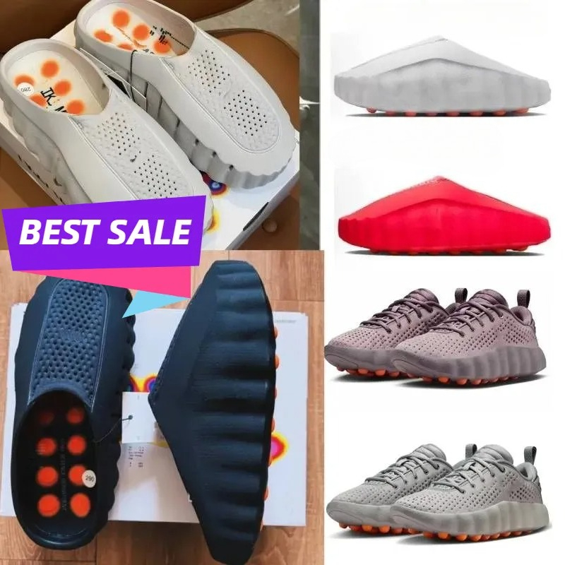Designer Mind 001 002 slides Running for Men Women Pre-match Tech Comfortable Slippers Bone Solar Red Black Chrome Light Smoke Grey Fashion Shoes mind mules36-45
