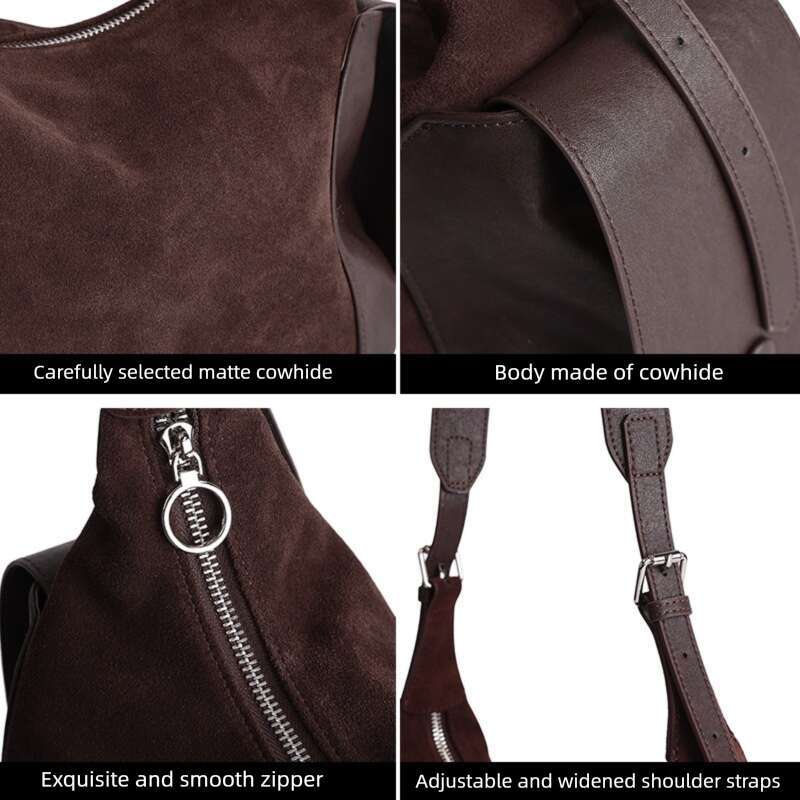 Luxury Shoulder Bags Totes Autumn And Winter New Suede Women S Large Capacity Casual Tote Fashion Crossbody Genuine Leather Underarm Bag For SENYY