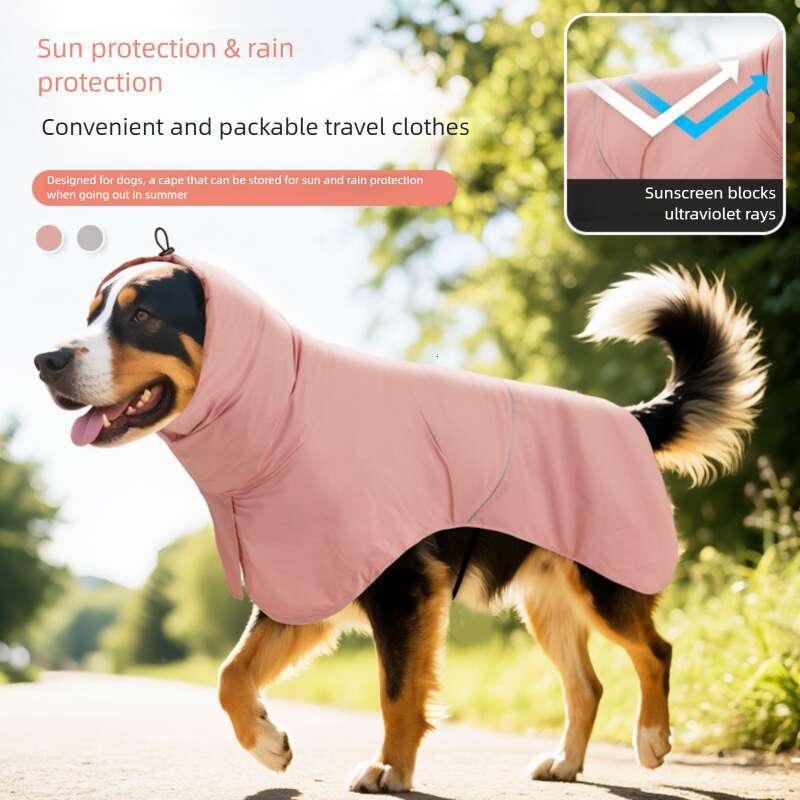 Famous brand New Cross Border Outdoor Dog Sun Protection Clothes Foldable Easy to Carry Cape Waterproof Windproof Jacket pupakaIK