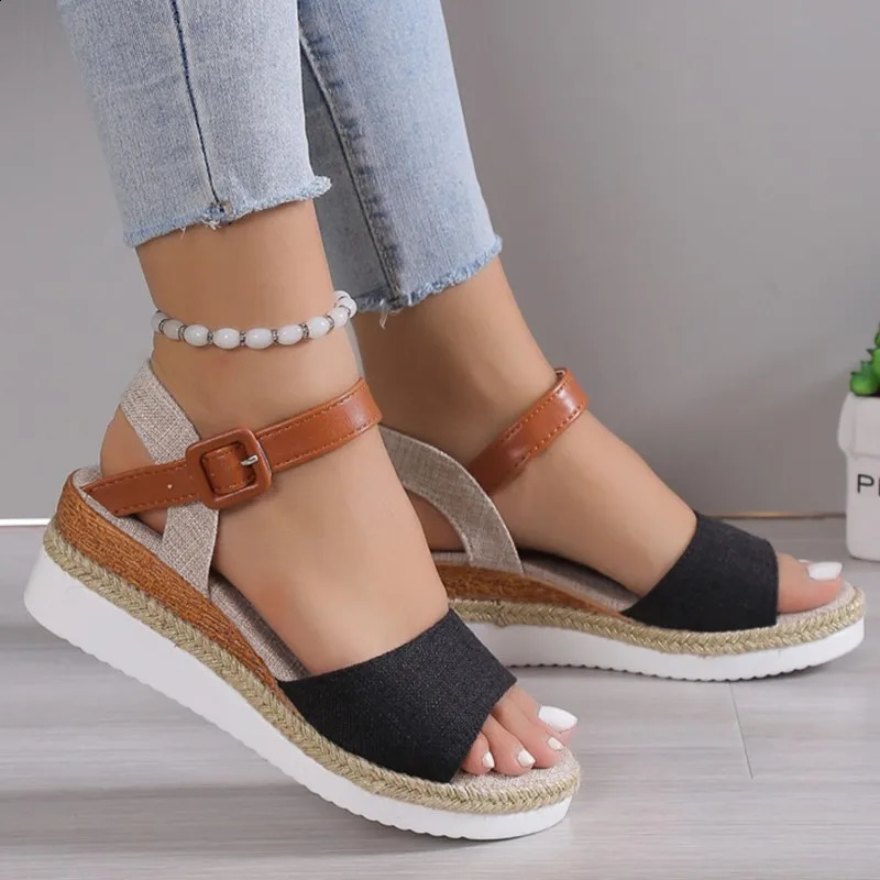 Summer Woman Sandals Shoes Soft Shoes Woman Elegant Sandals Woman Wedge Ladies Shoes Party Footwear Female Women Sandal 260306
