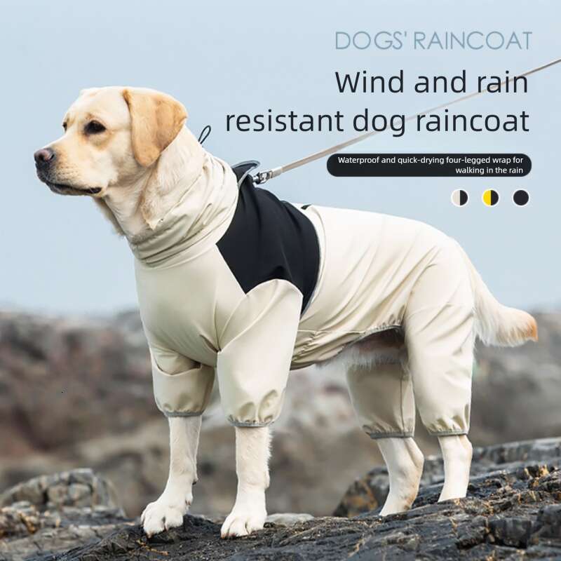 Famous brand Dog raincoat jacket waterproof windproof large dog clothes spring and autumn pet wholesale pupakaIK