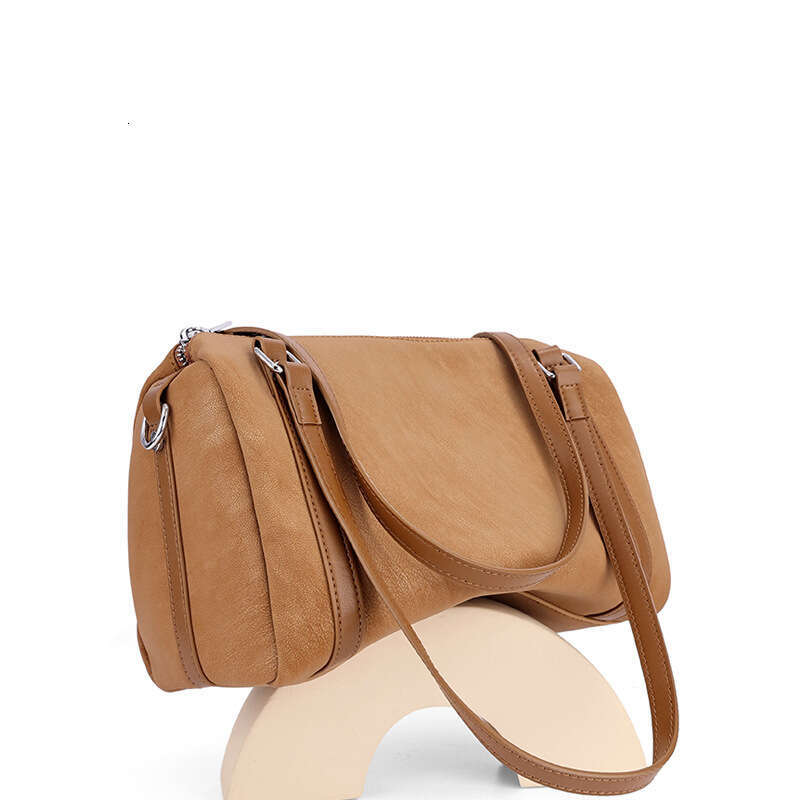 Luxury Shoulder Bags Totes Cross Border Autumn Winter New Genuine Leather Large Capacity Crossbody Simple Retro Suede Cowhide Boston Women S Bag SENYY
