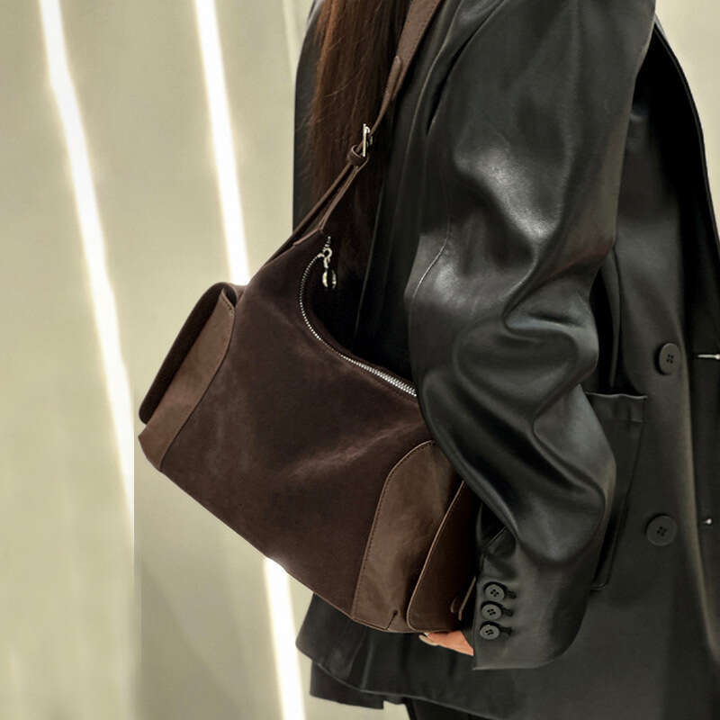 Luxury Shoulder Bags Totes Autumn And Winter New Suede Women S Large Capacity Casual Tote Fashion Crossbody Genuine Leather Underarm Bag For SENYY