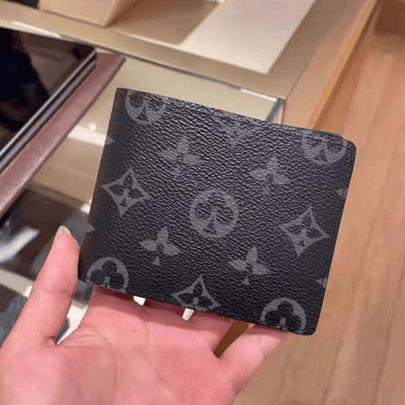 CARD HOLDER Designer wallets Card Holders Genuine leather Men plaid wallet purses luxury short classic pocket Man Bags Original Box