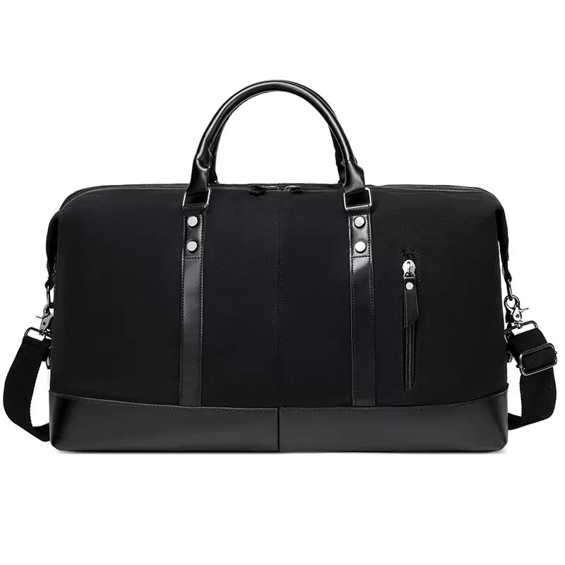 Fashion Duffel Bags for Men and Women Made from Coated Canvas with Genuine Leather Trims