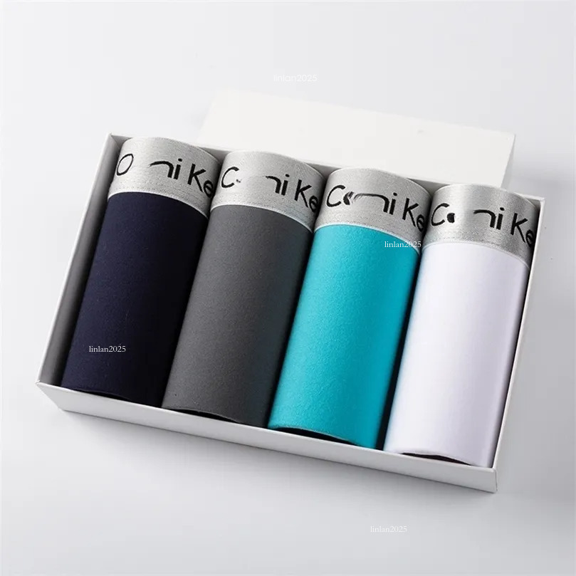 Boxers Briefs For Men Breathable Underwear Boxer Male Soft Underpants Man Luxury Brand Comfortable Boxershorts Men 4pcs/Set