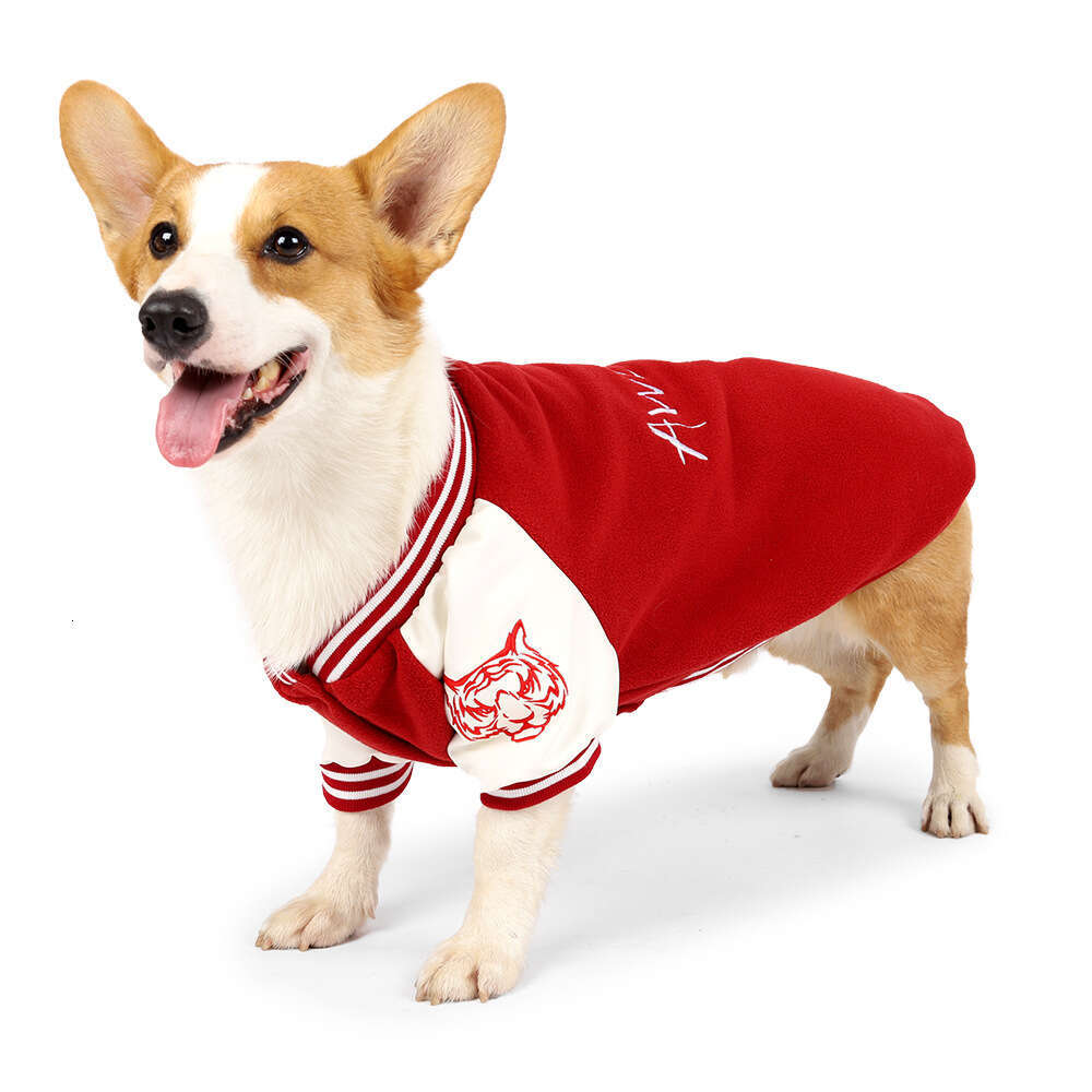 Famous brand Medium sized clothes autumn and baseball sweatshirt Corgi clothing pet sportswear warm winter dog apparel pupakaIK