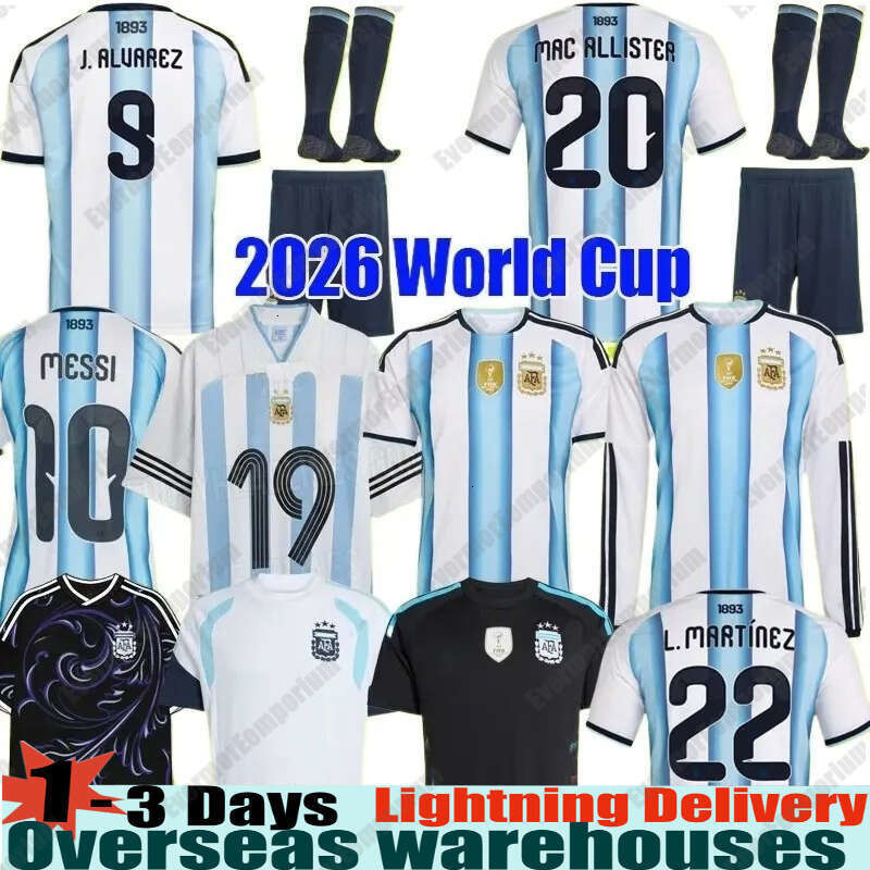 2026 World Cup Special Edition Argentinas jersey Long sleeves kit 26 27 soccer Jerseys GARNACHO DE PAUL Football Shirts Men DI Maria Kids Goalkeeper training sets