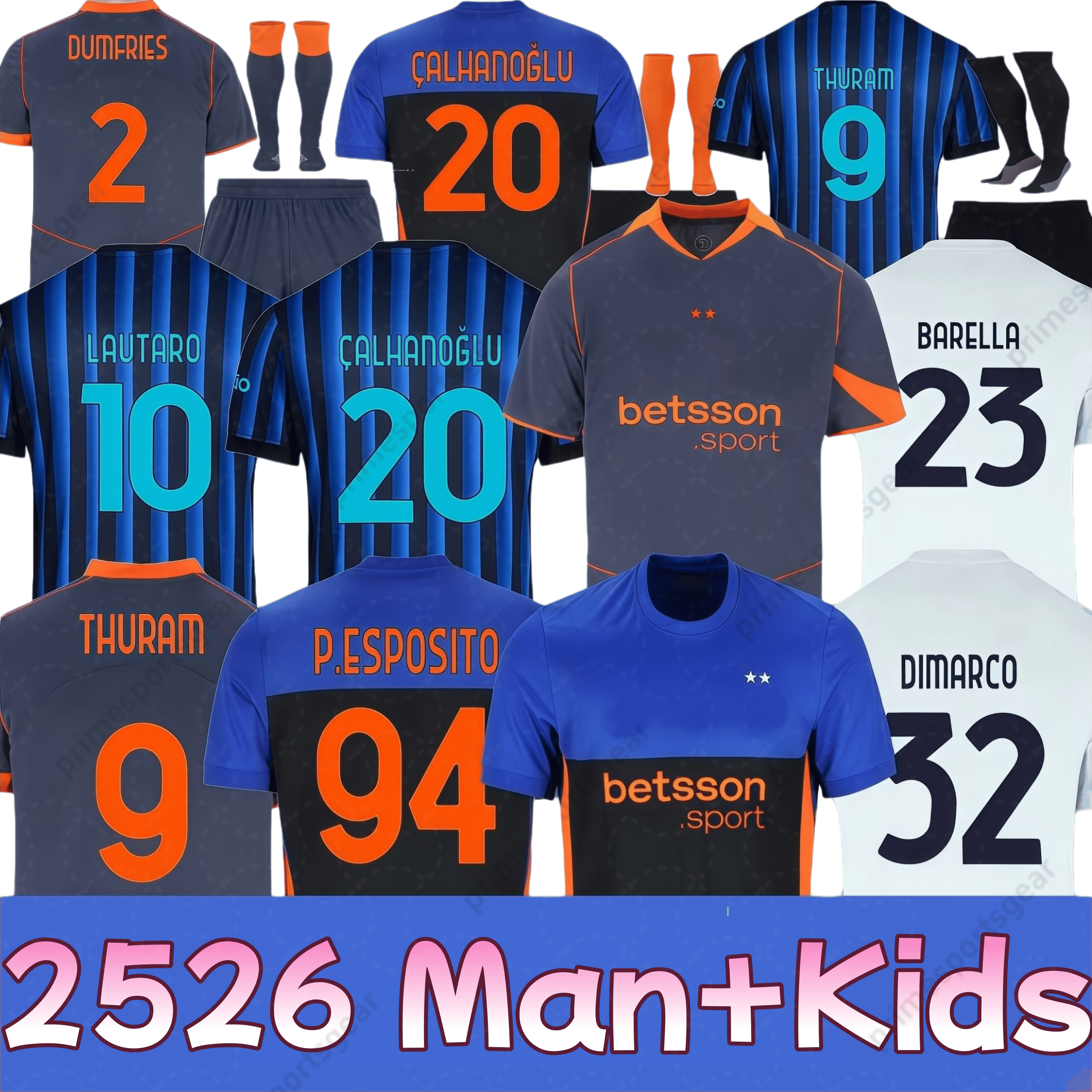 FANS Player 24 25 26 Soccer Jersey INTER BARELLA MILANS LAUTARO Dumfries 2025 Football Shirt CALHANOGLU Men Kids Equpment DIMARCO THURAM Rossi Special finals