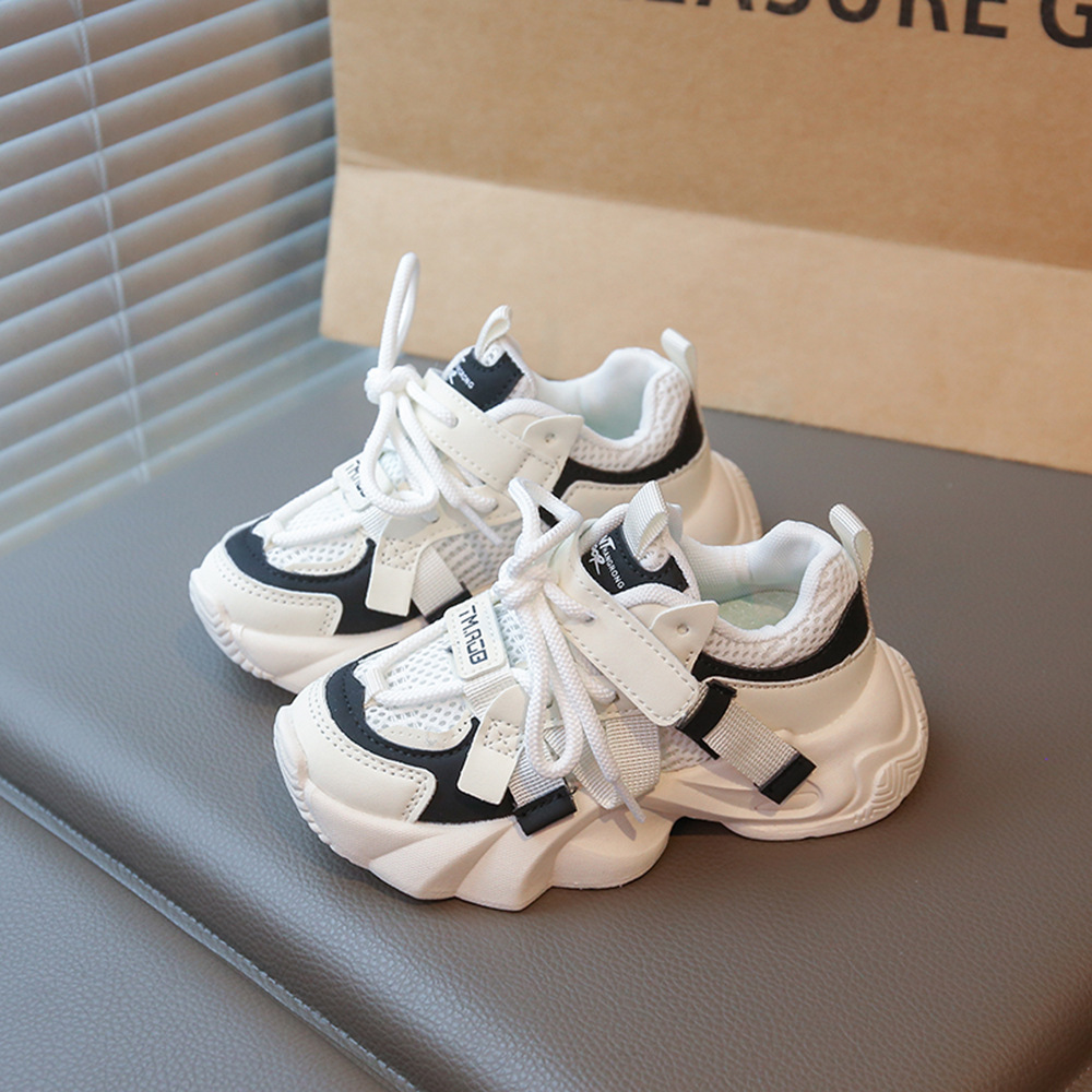 Free shipping Outdoor Kids Athletic shoes spring autumn children shoe Black boys girls sports breathable kid baby youth casual trainers toddlers infan