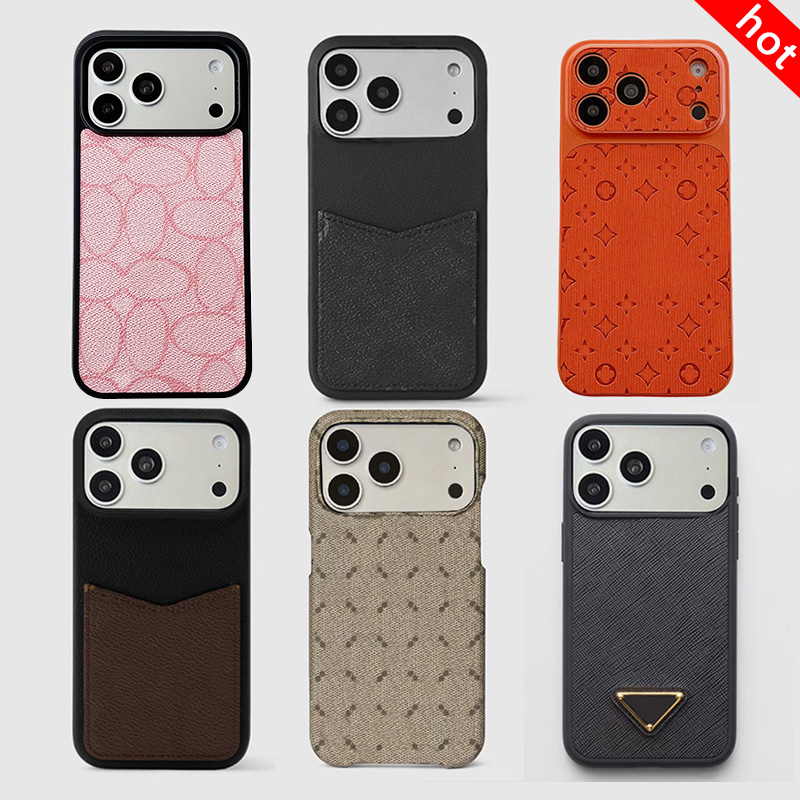 17 Pro Max Phone Case Designer iPhone Case Luxury Wallet Card Holder for Apple iPhone 16 Pro Max 15 Plus 18 14 13 12 Card package applephonecovers Dirt-resistant DHGATE