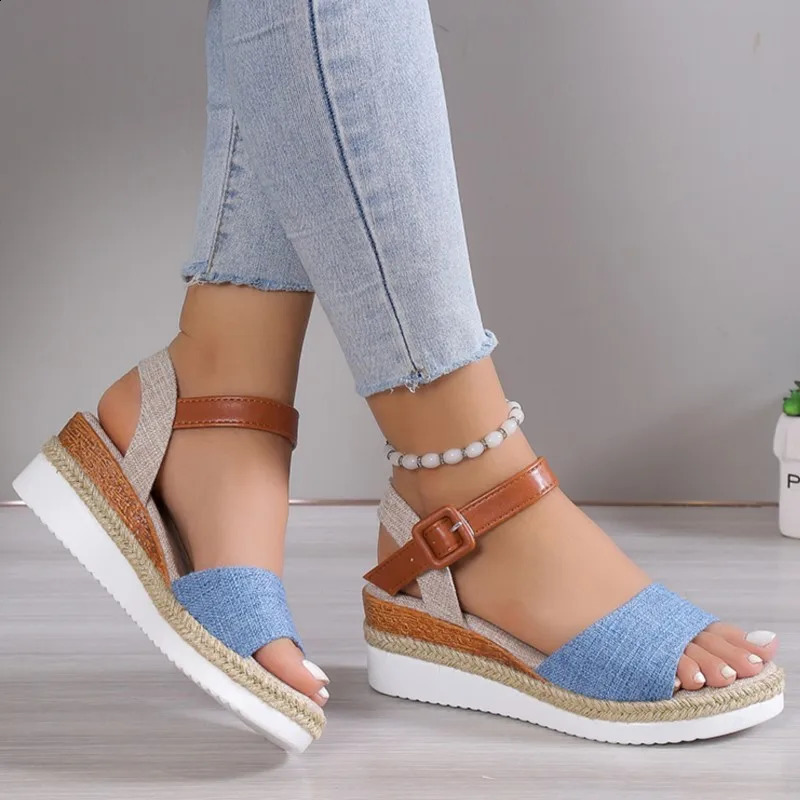 Summer Woman Sandals Shoes Soft Shoes Woman Elegant Sandals Woman Wedge Ladies Shoes Party Footwear Female Women Sandal 260306