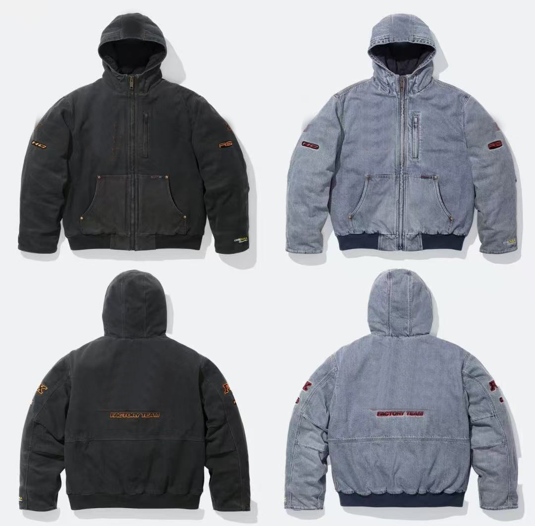 X Fo Racing Fw25 Week9 Hooded Work Jacket Fashion Men Women Hoodies Skateboard Hip Hop Autumn Winter High Street Unisex Streetwear Hooded