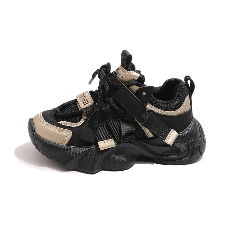 Free shipping Outdoor Kids Athletic shoes spring autumn children shoe Black boys girls sports breathable kid baby youth casual trainers toddlers infan