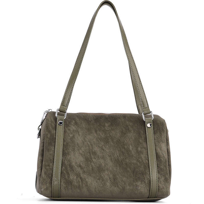 Luxury Shoulder Bags Totes Cross Border Autumn Winter New Genuine Leather Large Capacity Crossbody Simple Retro Suede Cowhide Boston Women S Bag SENYY