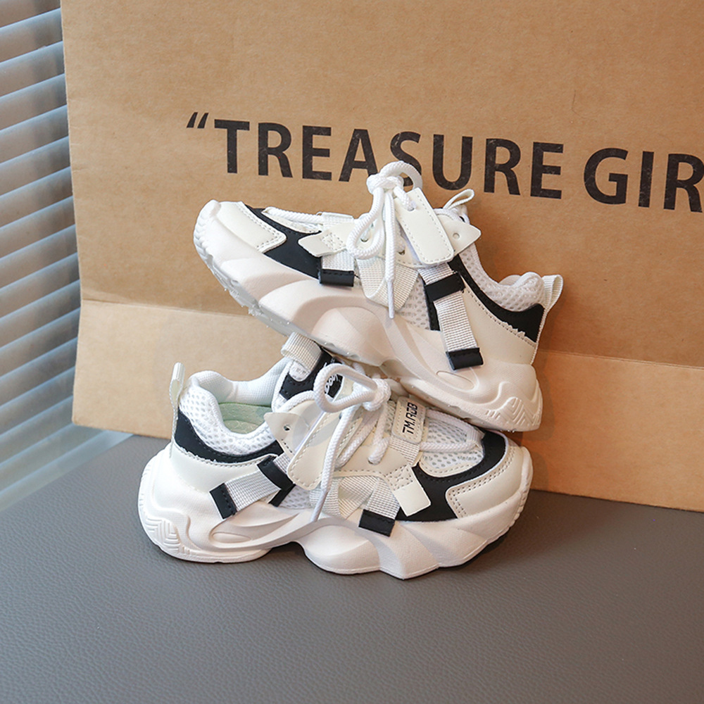 Free shipping Outdoor Kids Athletic shoes spring autumn children shoe Black boys girls sports breathable kid baby youth casual trainers toddlers infan