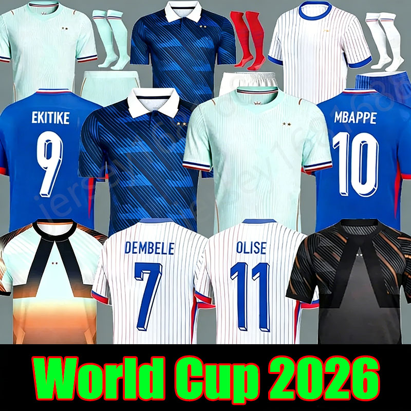 france jersey world cup 2026 French Soccer Jerseys MBAPPE GIROUD DEMBELE EKITIKE Olise GRIEZMANN ZIDANE Kids Women retro Football tops Shirt maillot de foot vintage