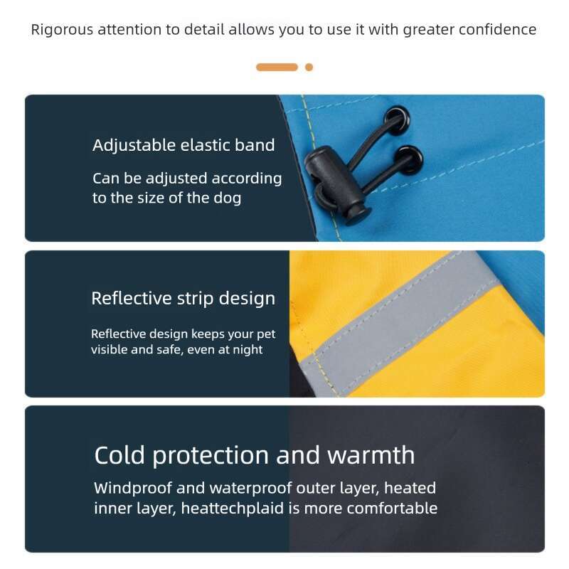 Famous brand Cross border pet supplies raincoat color blocked clothing waterproof reflective dog apparel pupakaIK