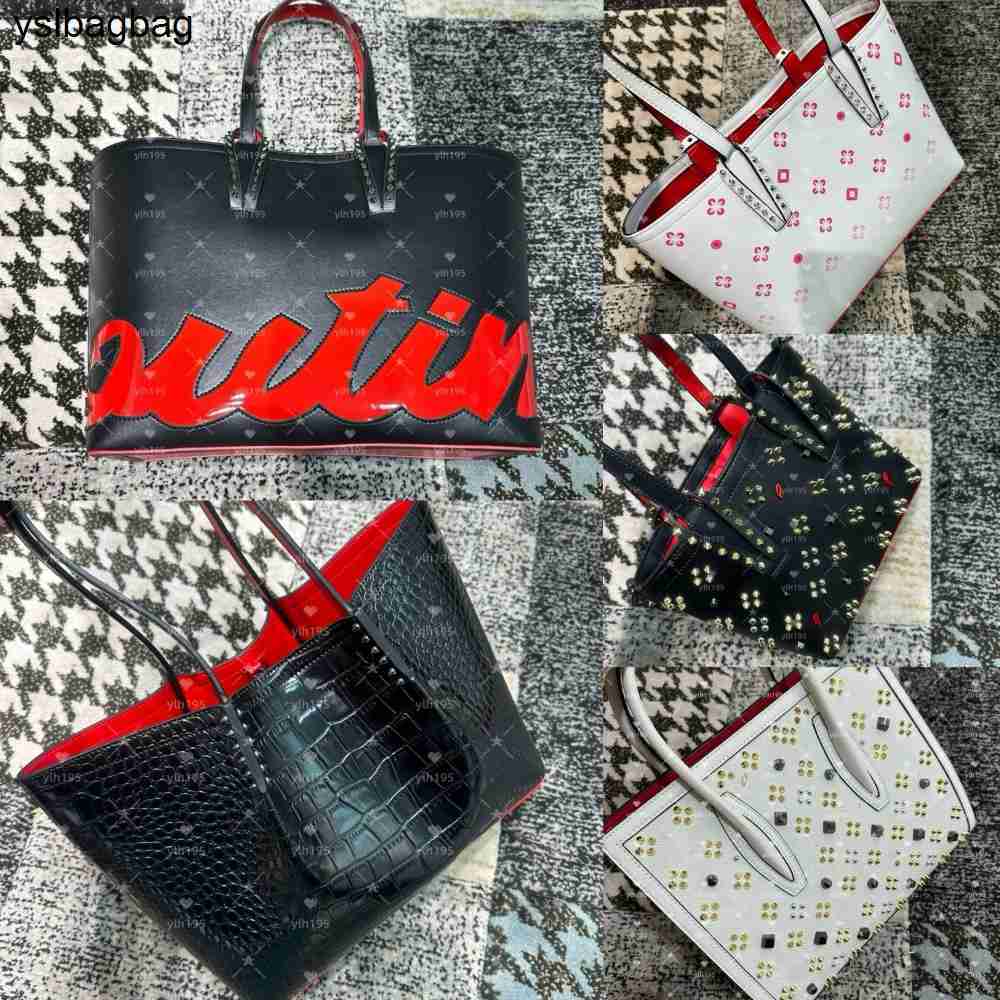 red bottom bag New Cabata Bags Rivet Totes Designer Bag Large Capacity Leather Shopping Bags Hand N christian louboutin loubitons louboutinheel louboutinshoe BPWY