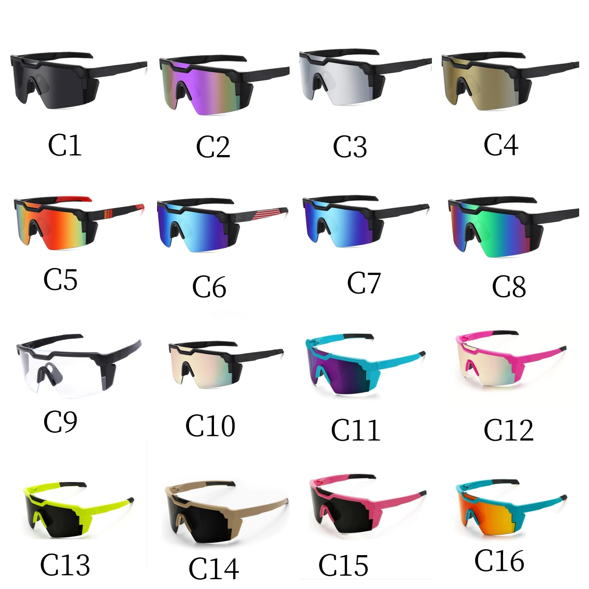 2026 High quality luxury Hot Wave Cycling brand sunglasses sports Conjoined lens Women men sun glasses UV400 with case