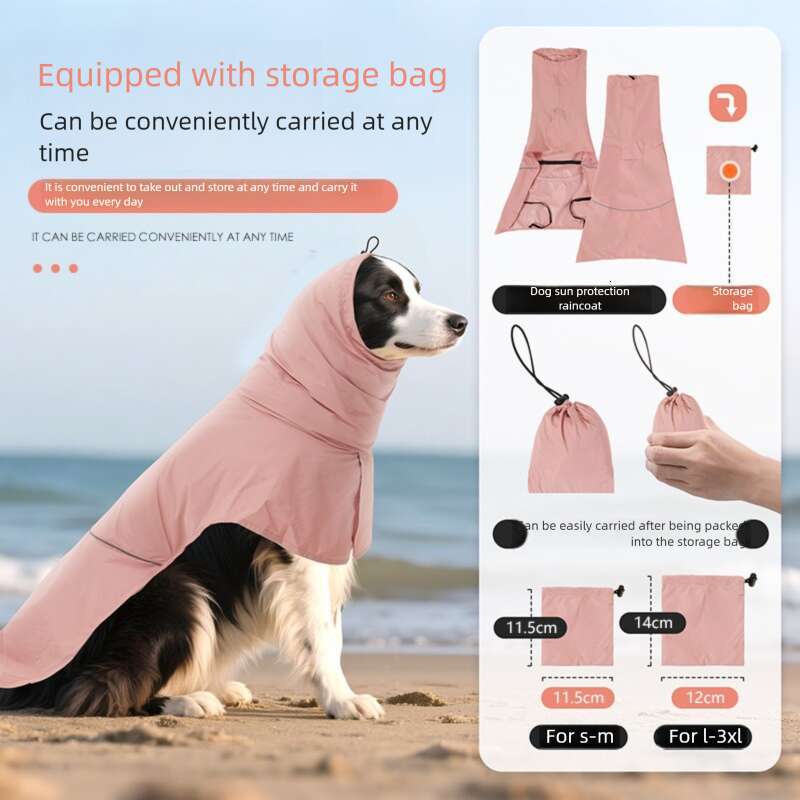 Famous brand New Cross Border Outdoor Dog Sun Protection Clothes Foldable Easy to Carry Cape Waterproof Windproof Jacket pupakaIK