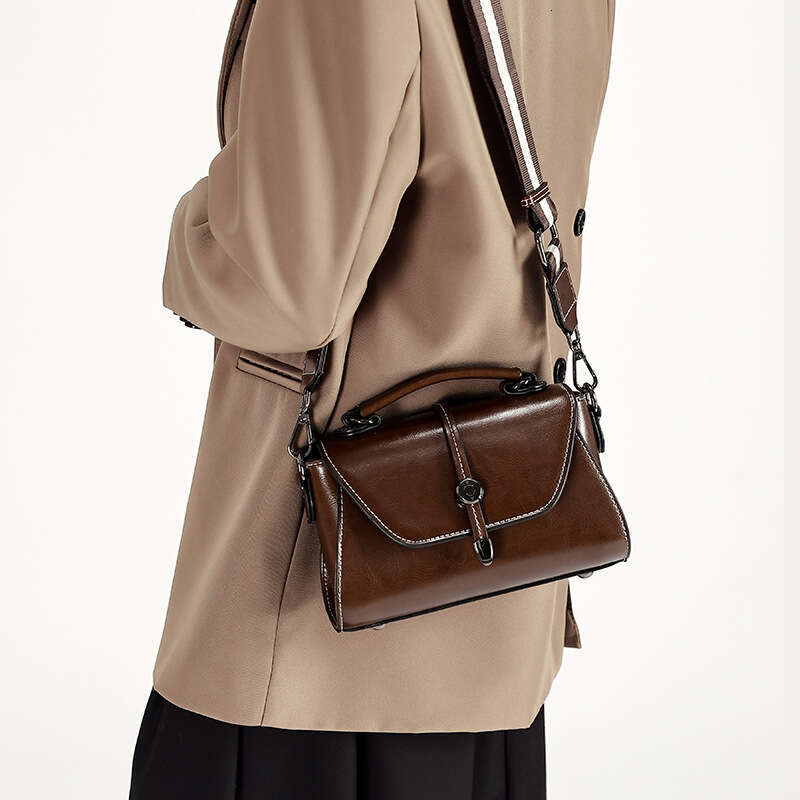 Luxury Shoulder Bags Totes Vintage Fashion Genuine Leather For Women New High End Handbag Niche Design Versatile Crossbody Bag SENYY