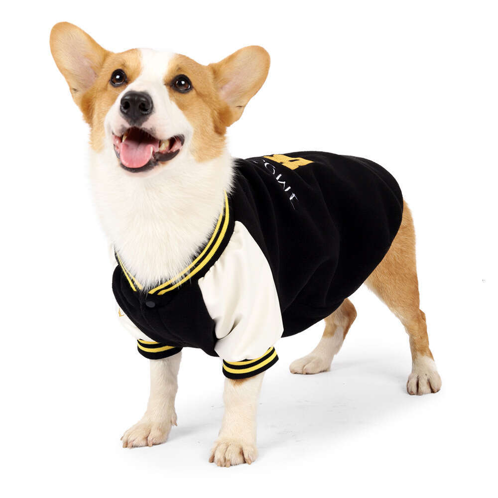 Famous brand Medium sized clothes autumn and baseball sweatshirt Corgi clothing pet sportswear warm winter dog apparel pupakaIK