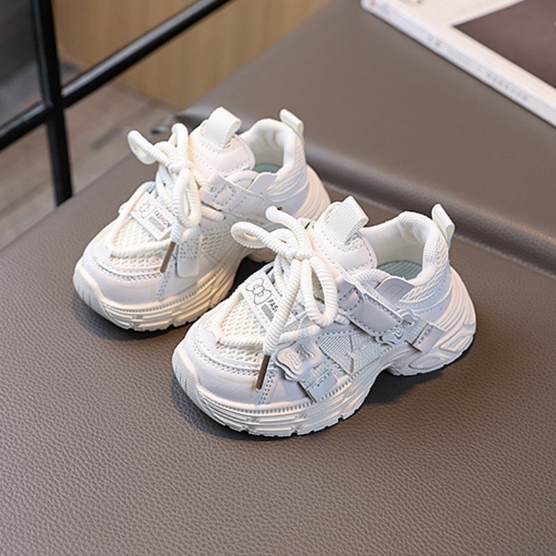 Childrens casual shoes childrens sports shoes suitable for girls pink white shoes mesh breathable running short Youth Sport Shoes Big Size 22-30