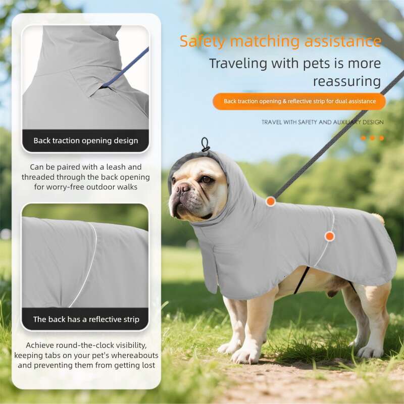 Famous brand New Cross Border Outdoor Dog Sun Protection Clothes Foldable Easy to Carry Cape Waterproof Windproof Jacket pupakaIK