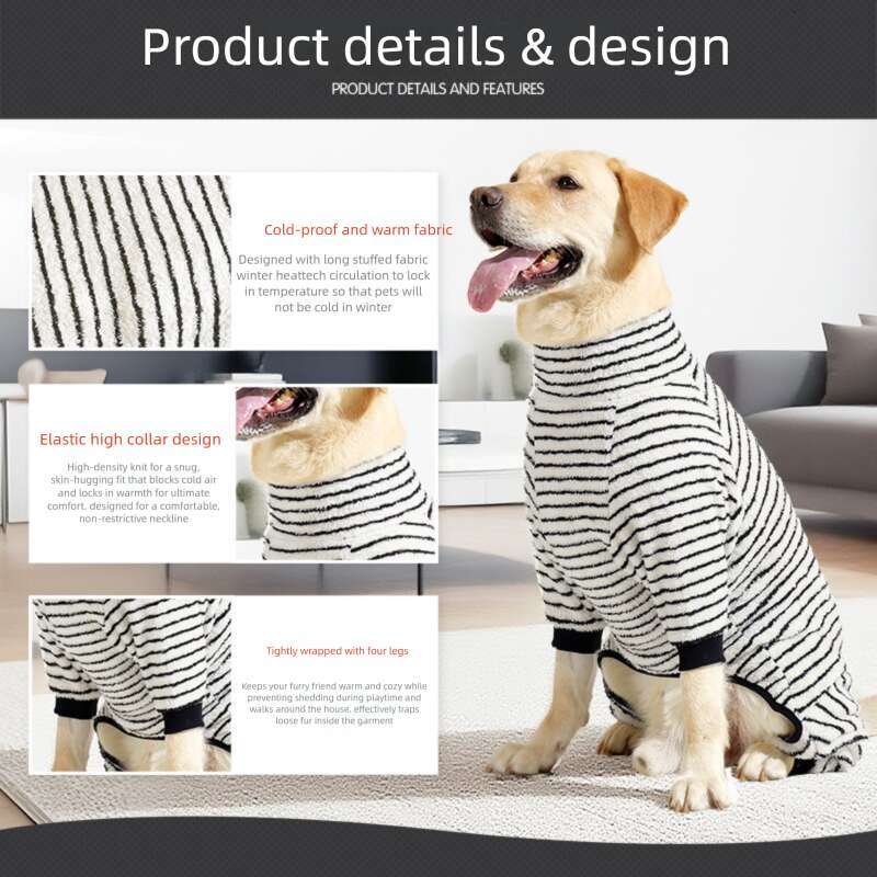 Famous brand New Year of the Snake Amazon Winter Comfortable Long Plush Soft Warm Anti Shedding Dog Cotton Coat pupakaIK